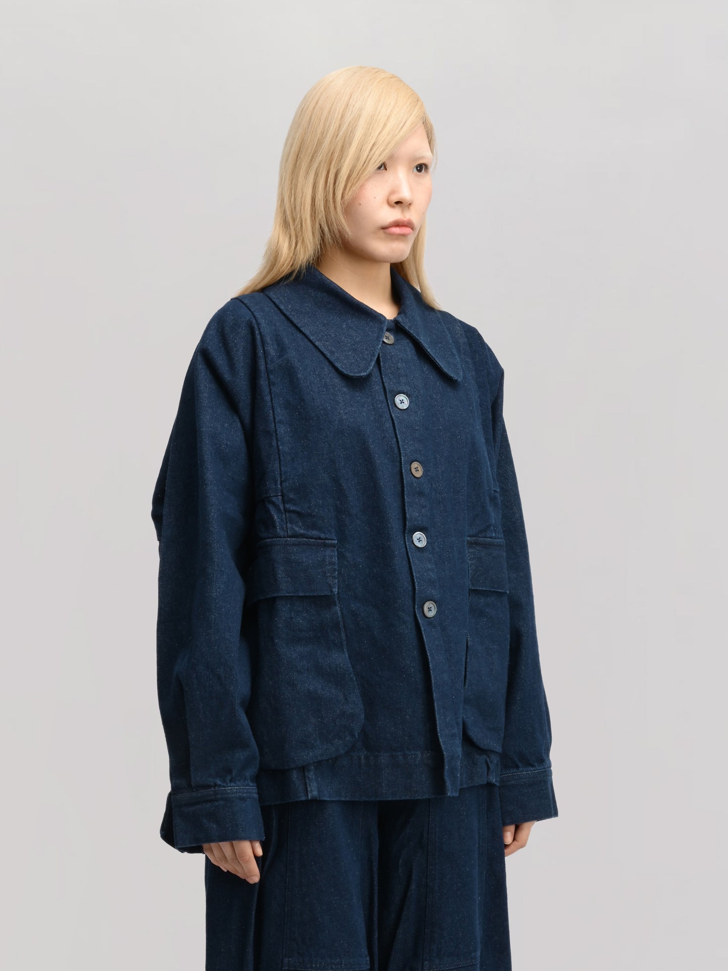 Farmer Jacket – Stonewashed Kojima Denim – Blue