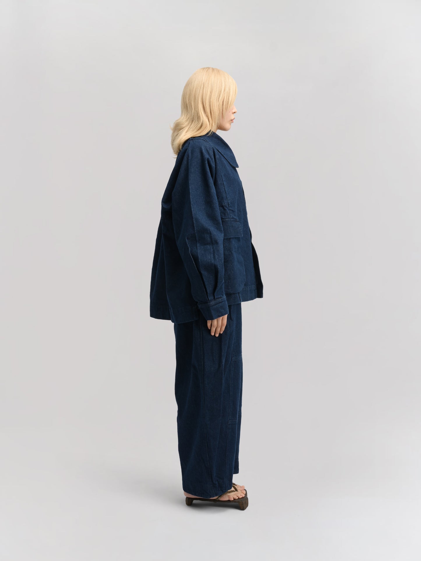 Farmer Jacket – Stonewashed Kojima Denim – Blue