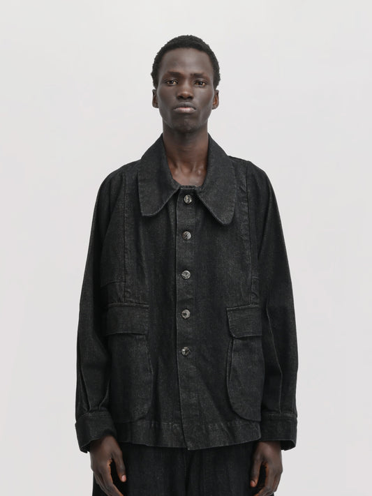 Farmer Jacket – Stonewashed Kojima Denim – Black