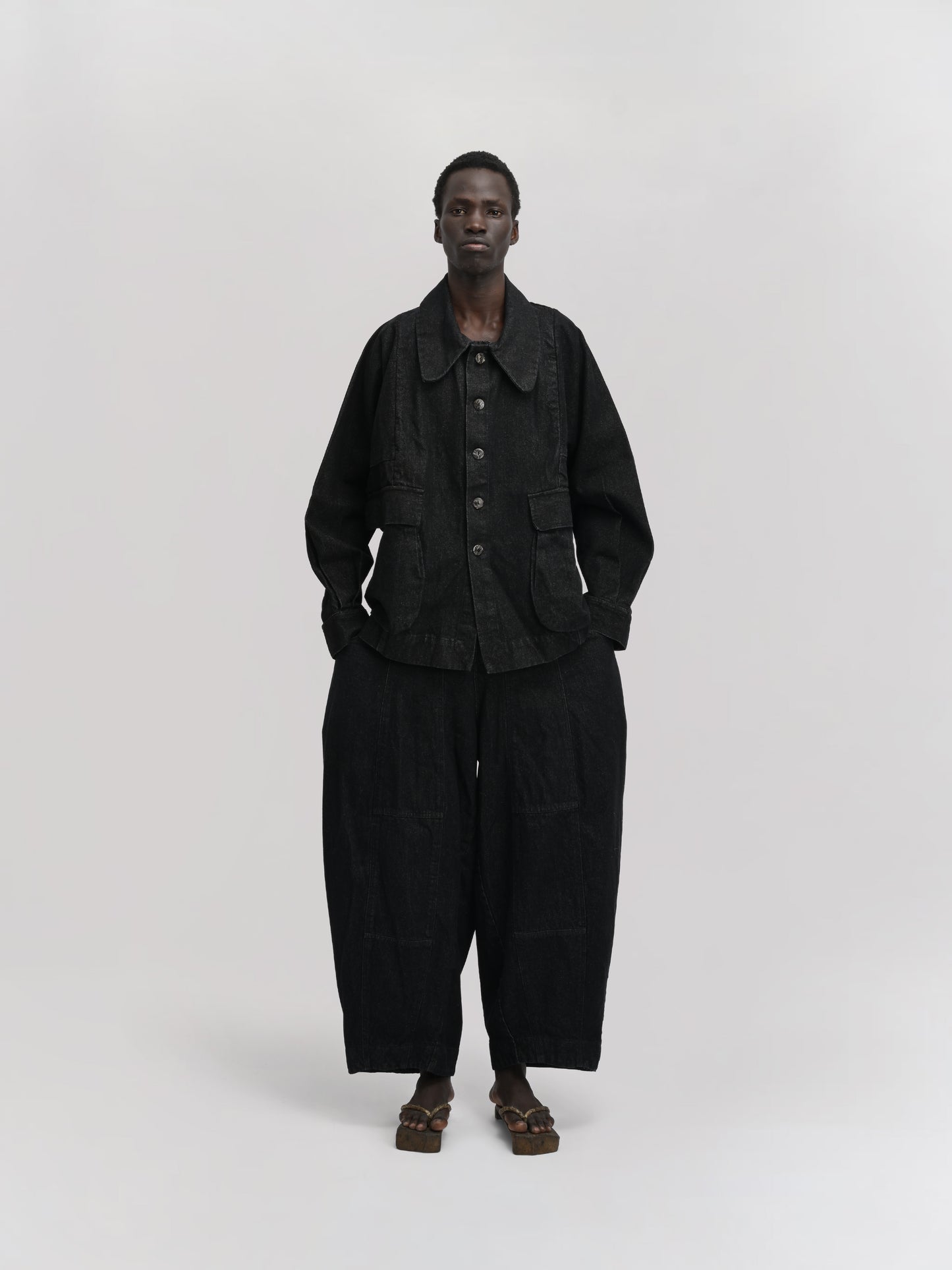 Farmer Jacket – Stonewashed Kojima Denim – Black