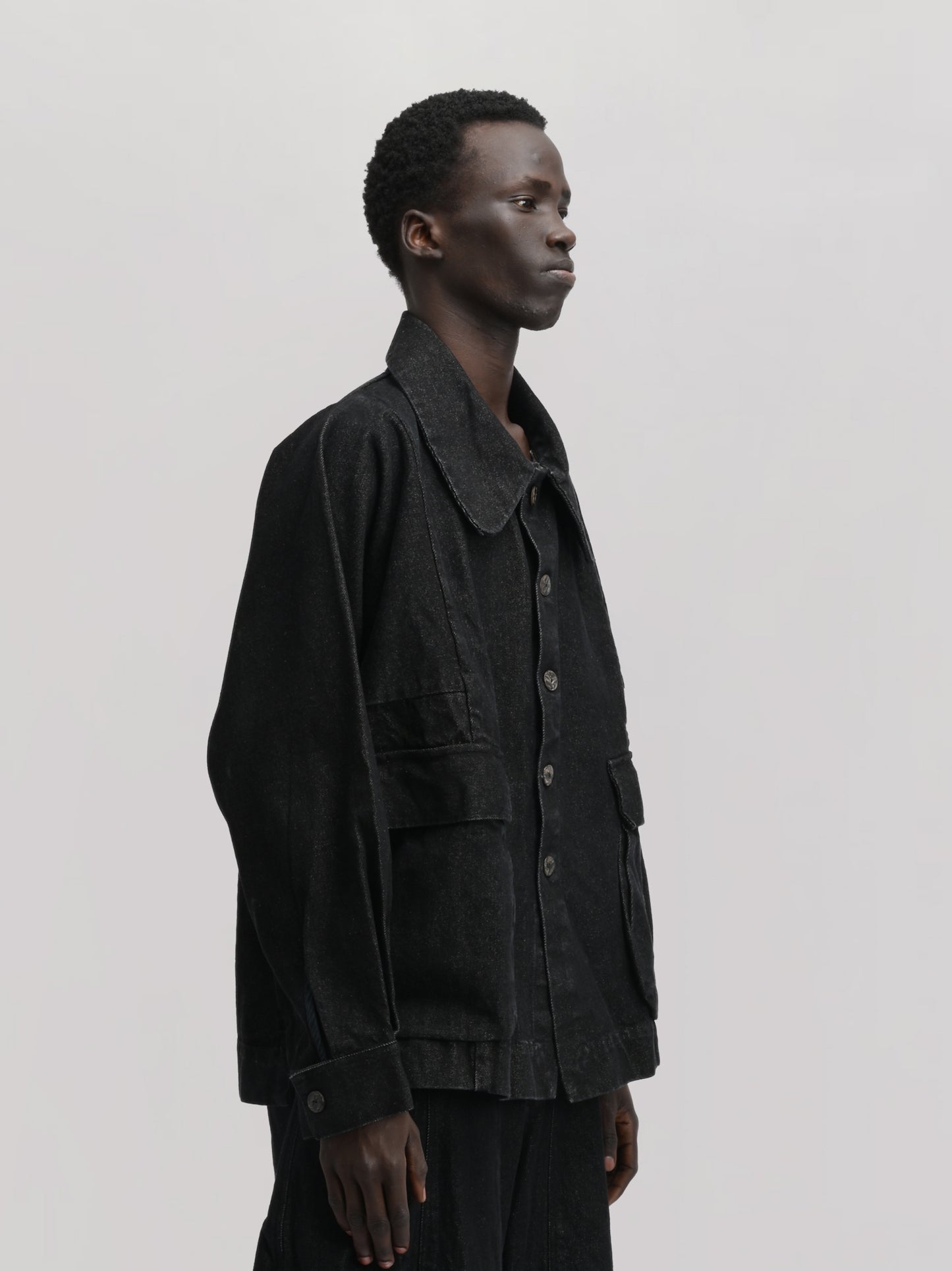 Farmer Jacket – Stonewashed Kojima Denim – Black