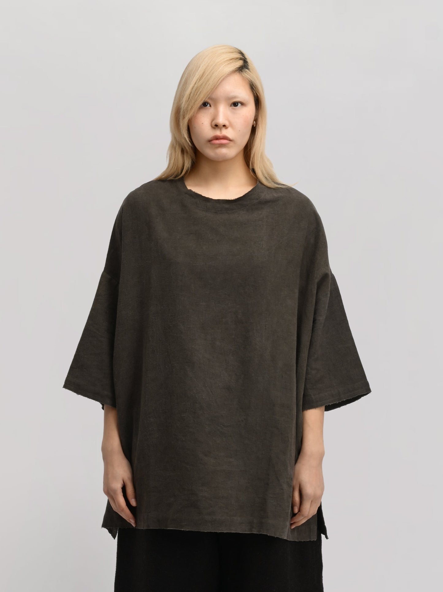 Beekeeper Shirt – Handwoven Cotton – Dyed Grey