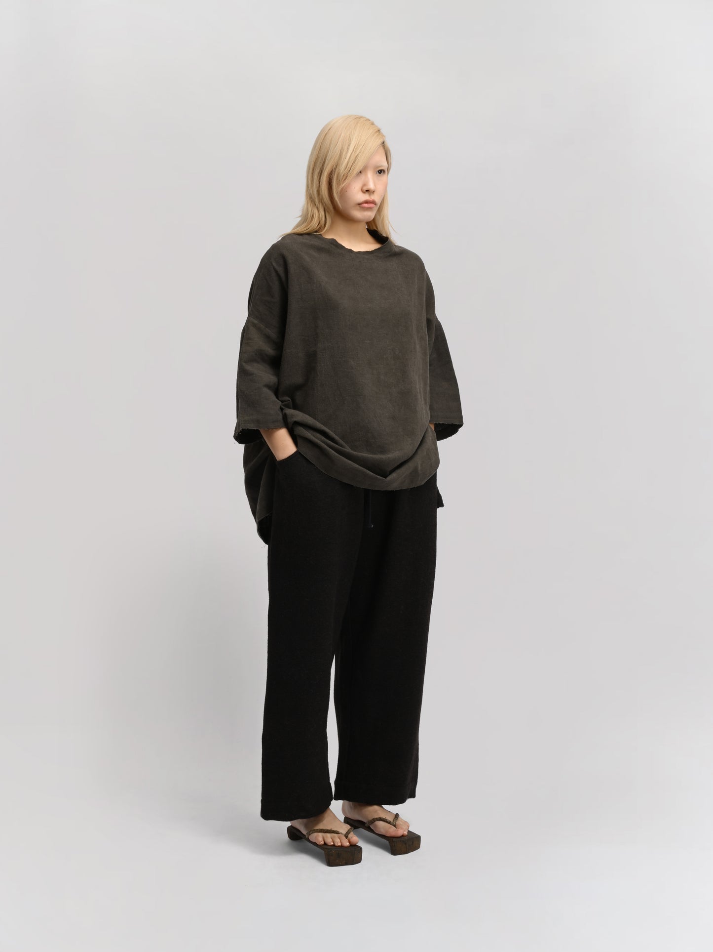Beekeeper Shirt – Handwoven Cotton – Dyed Grey
