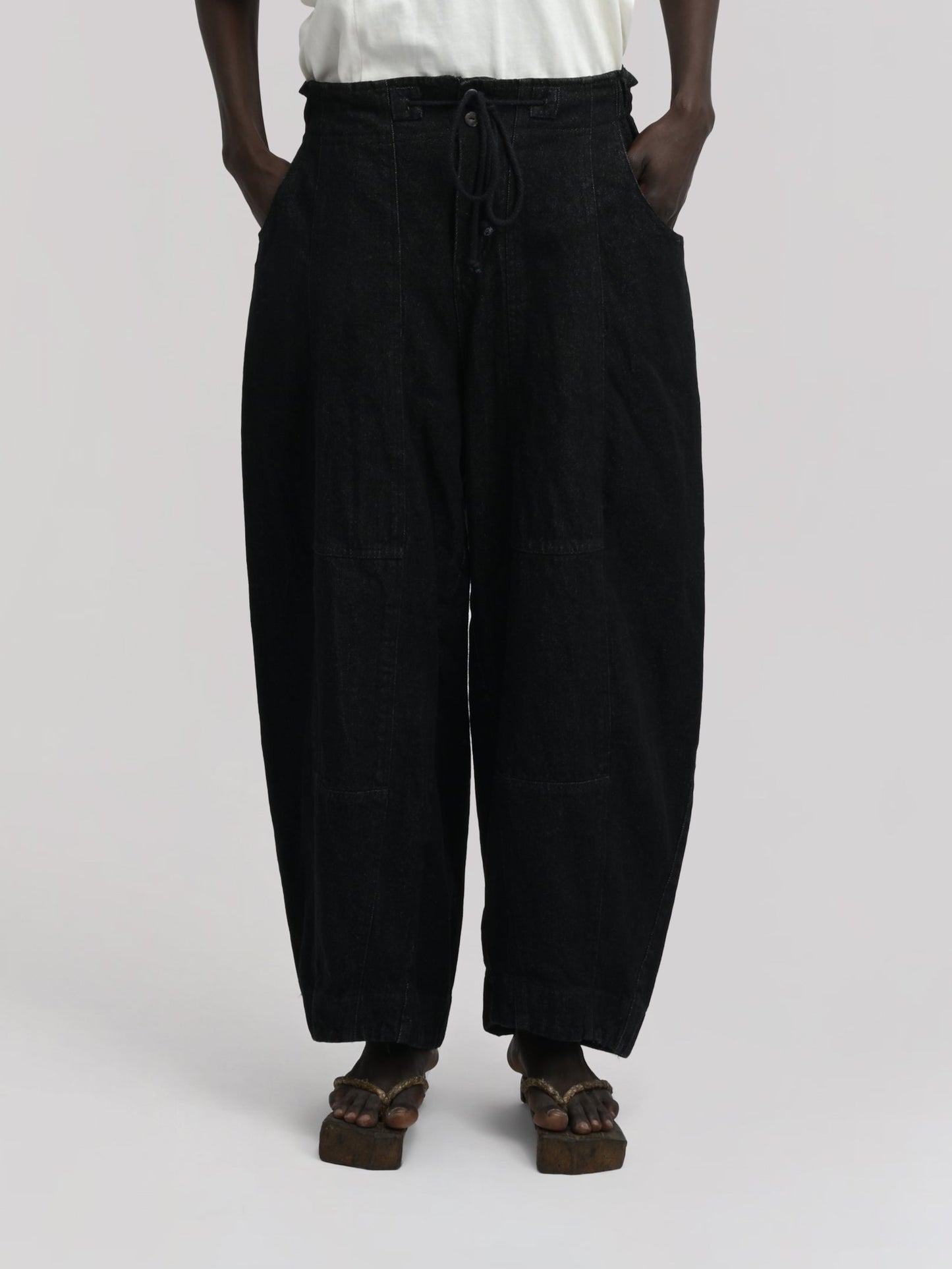 Fisherman Pant – Stonewashed Kojima Denim – Black