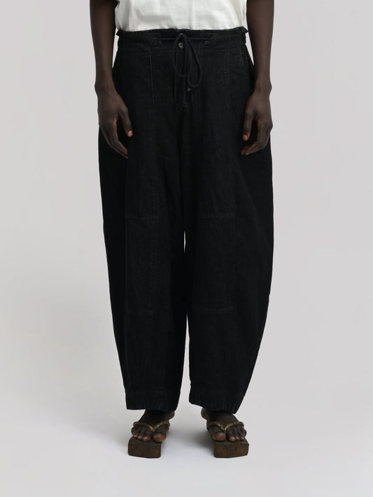 Fisherman Pant – Stonewashed Kojima Denim – Black