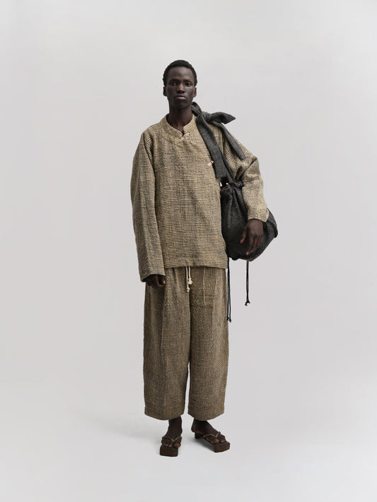 Peardrop Bag – Handwoven Yak & Sheep Wool – Dark Grey