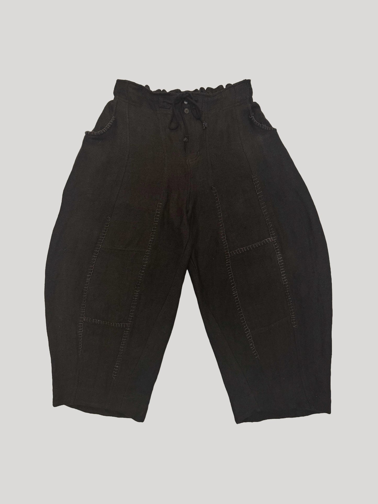 Fisherman Pant – Handwoven Cotton – Black