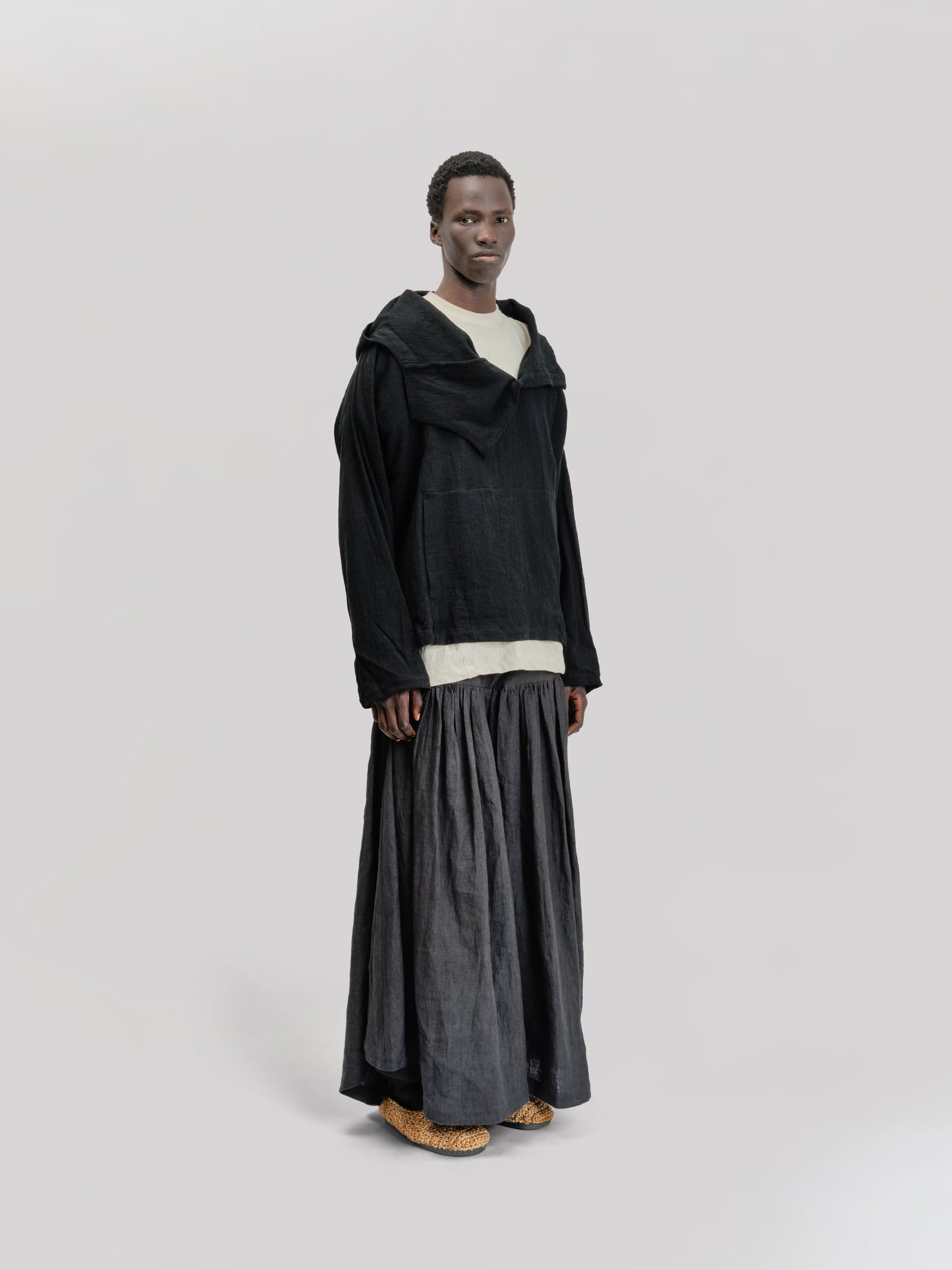 Bedouin Pant - Japanese Stonewashed Linen - Black