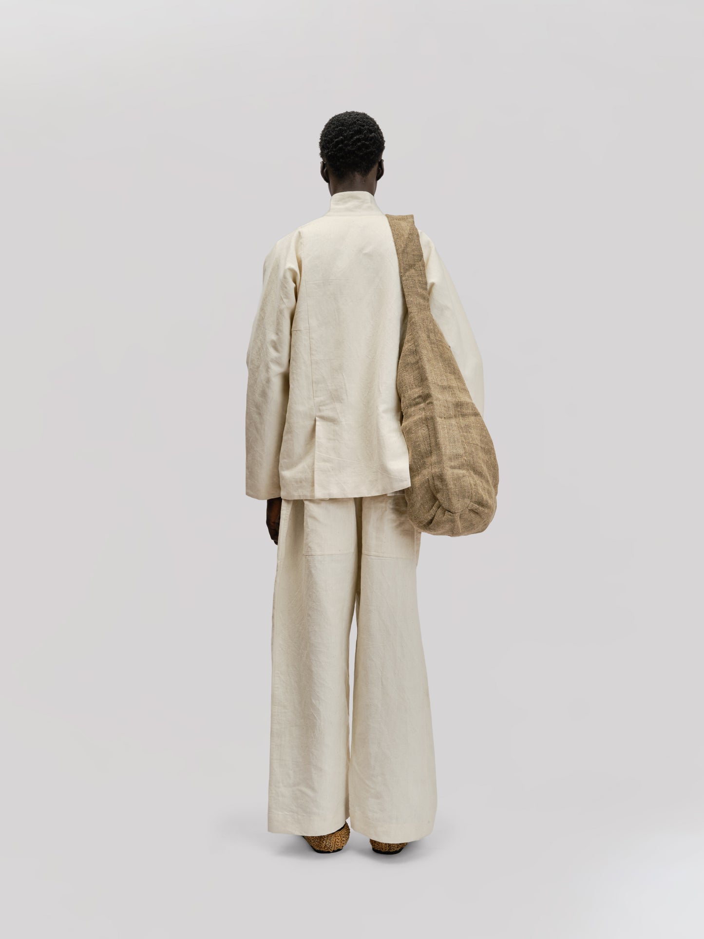 Single Tote Bag – Handwoven Hemp – Natural