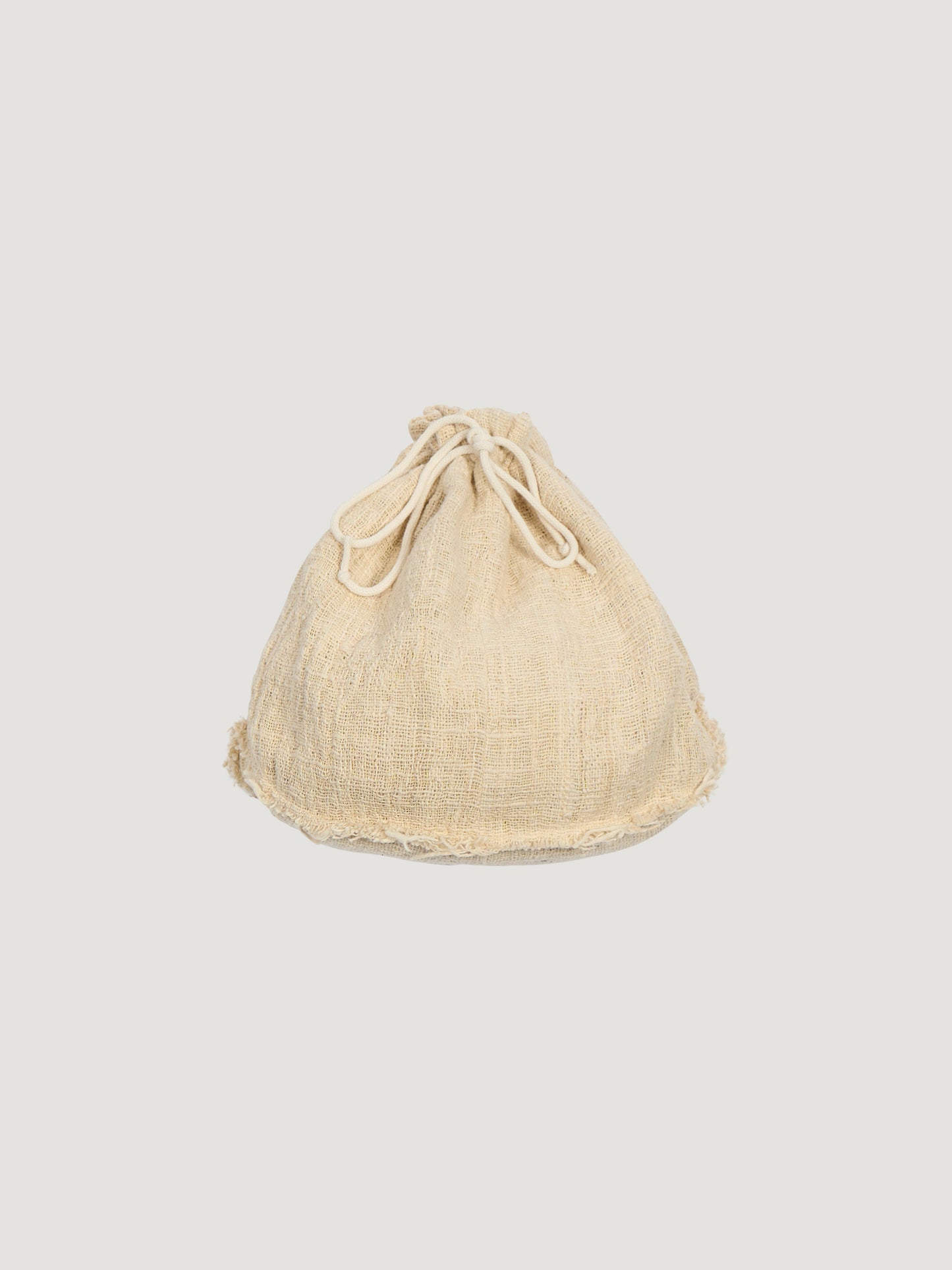 Pear Drop Bag – Handwoven Javanese Cotton – Beige