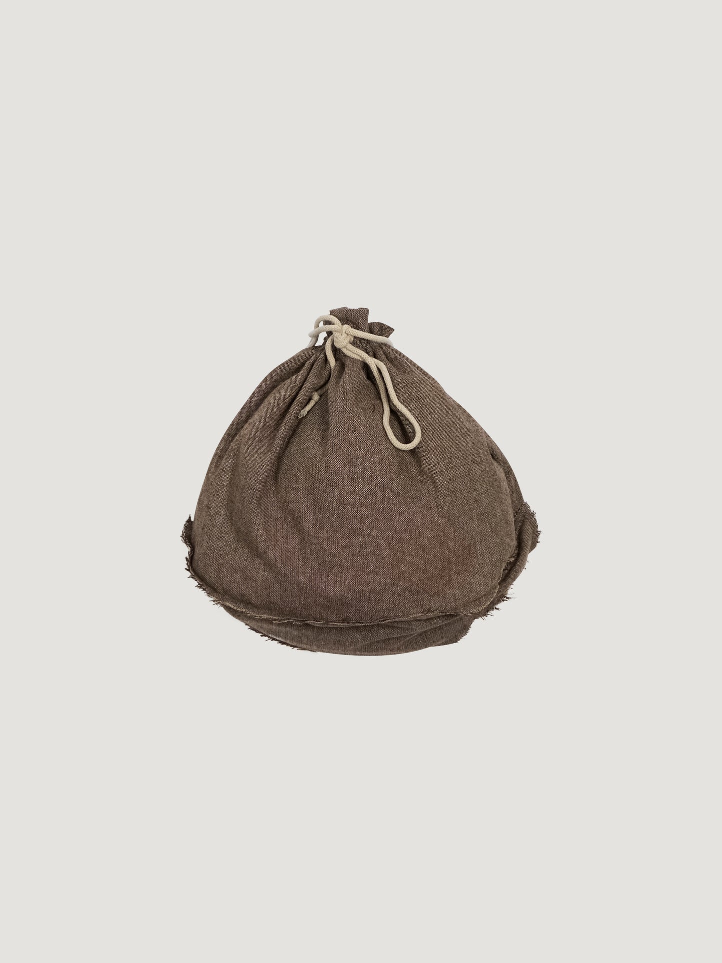 Pear Drop Bag – Antique Herringbone Wool – Brownish Taupe