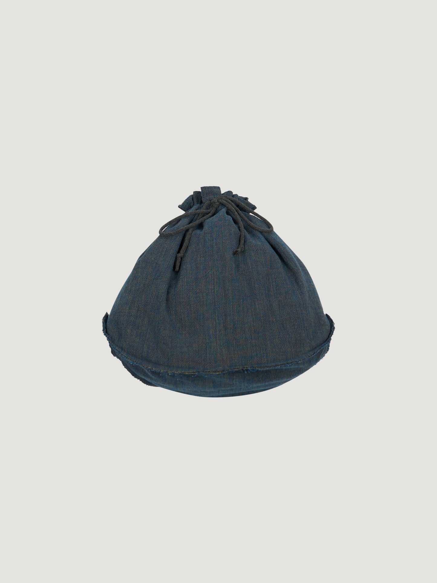 Pear Drop Bag – Marbled Shimofuri Cotton – Indigo & Pomegranate