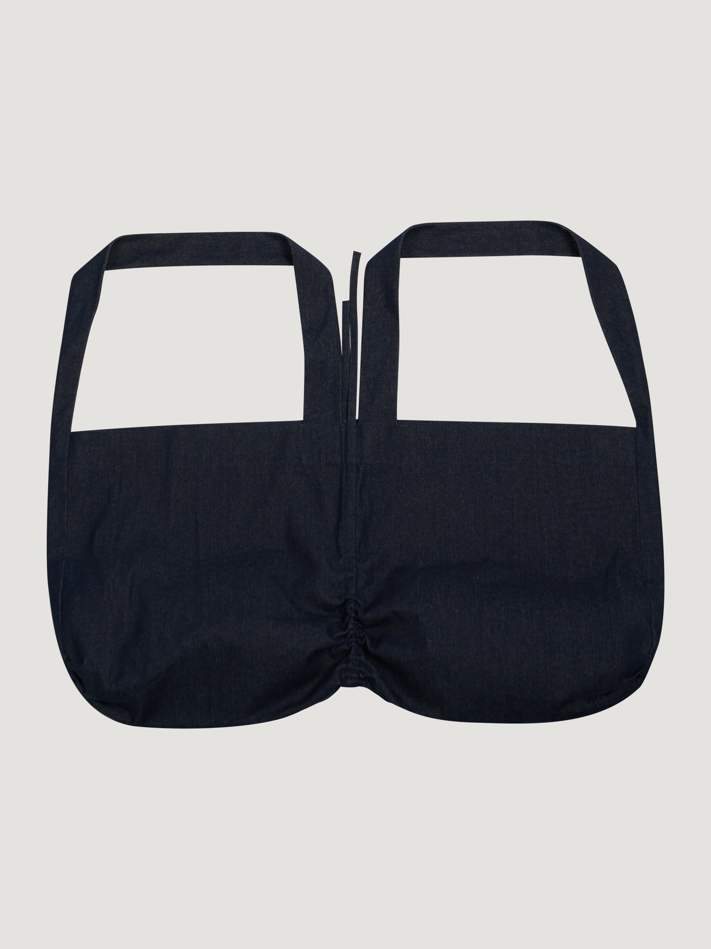 Double Tote Bag – Kojima Heavy Denim – Naturally Dyed Black