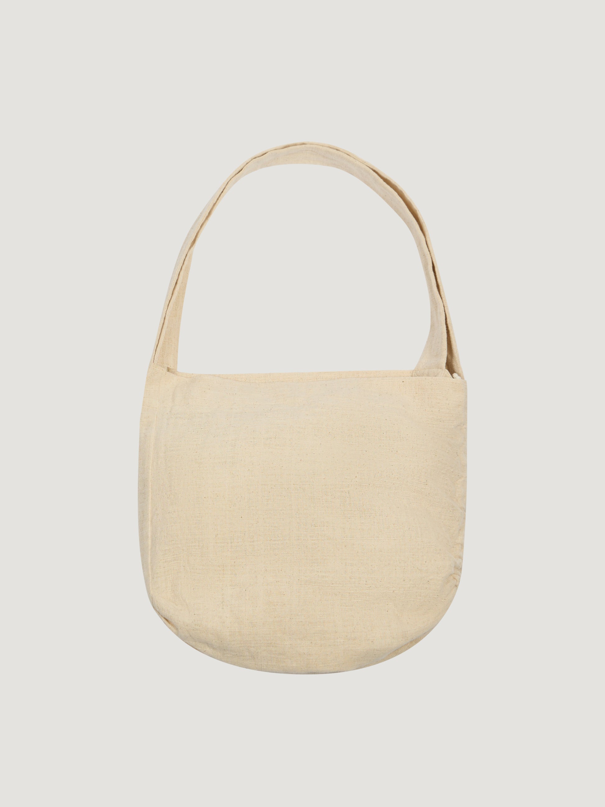 Double Tote Bag – Handwoven Kala Cotton – Beige