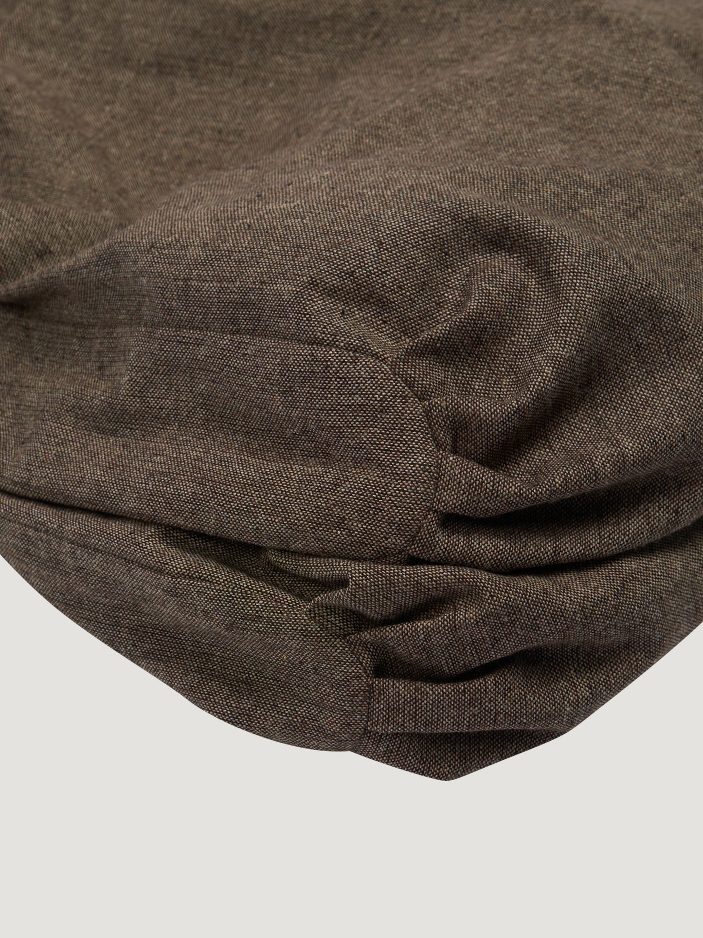 Double Tote Bag – Antique Herringbone Wool – Brownish Taupe