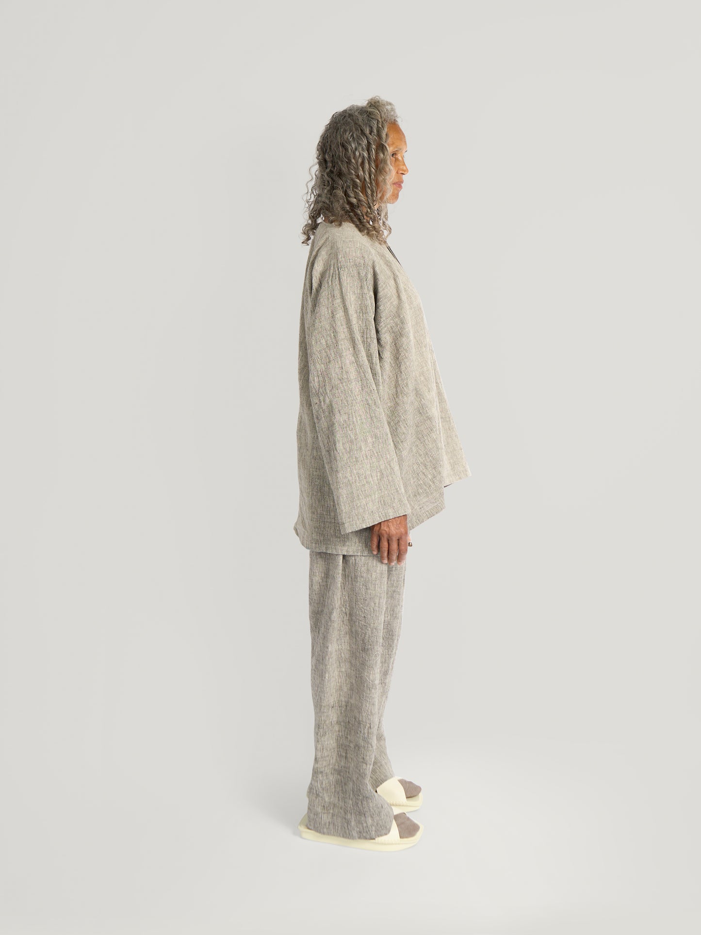 Fisherman Shirt – Handwoven Kala Cotton – Earthy Beige