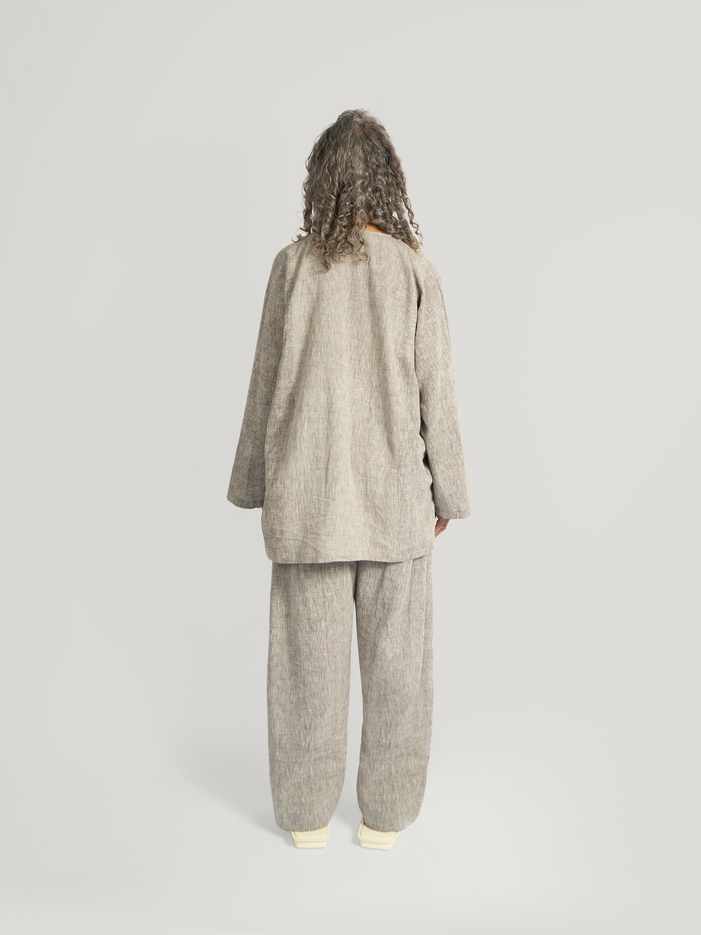 Fisherman Shirt – Handwoven Kala Cotton – Earthy Beige