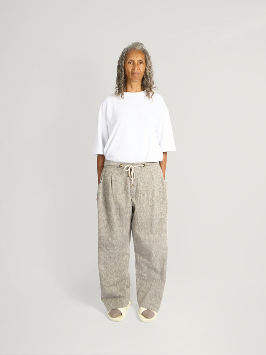 Farmer Pant – Handwoven Kala Cotton – Linen Gray