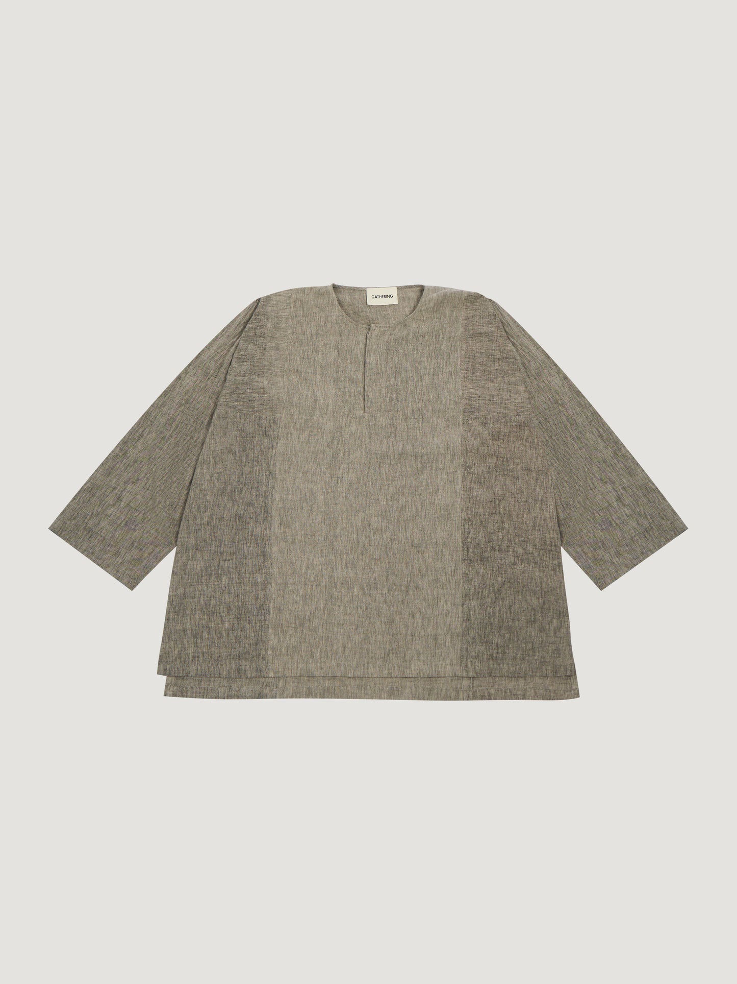 Fisherman Shirt – Handwoven Kala Cotton – Earthy Beige