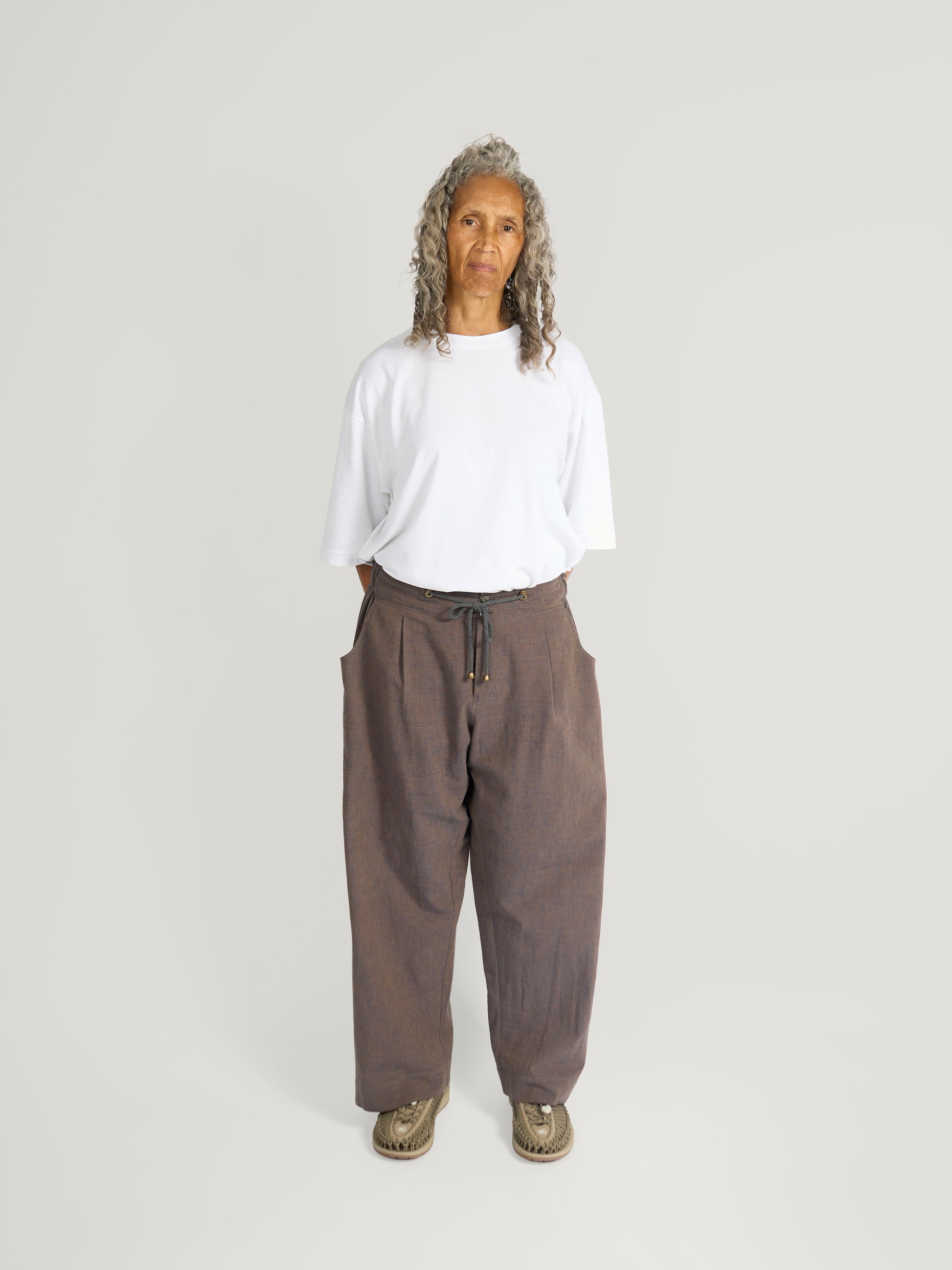 Farmer Pant – Fuuai Cotton – Chocolate Brown