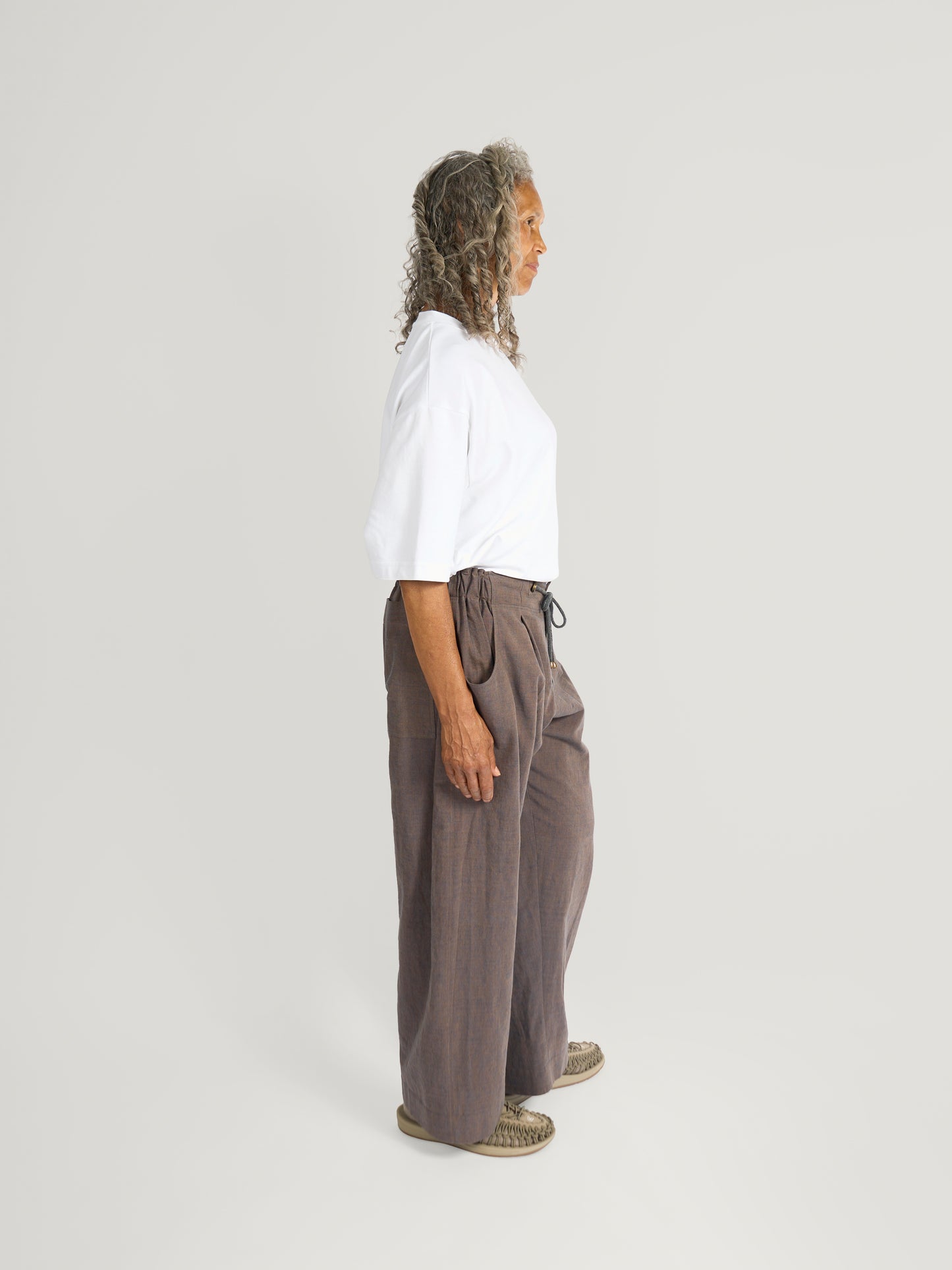 Farmer Pant – Fuuai Cotton – Chocolate Brown