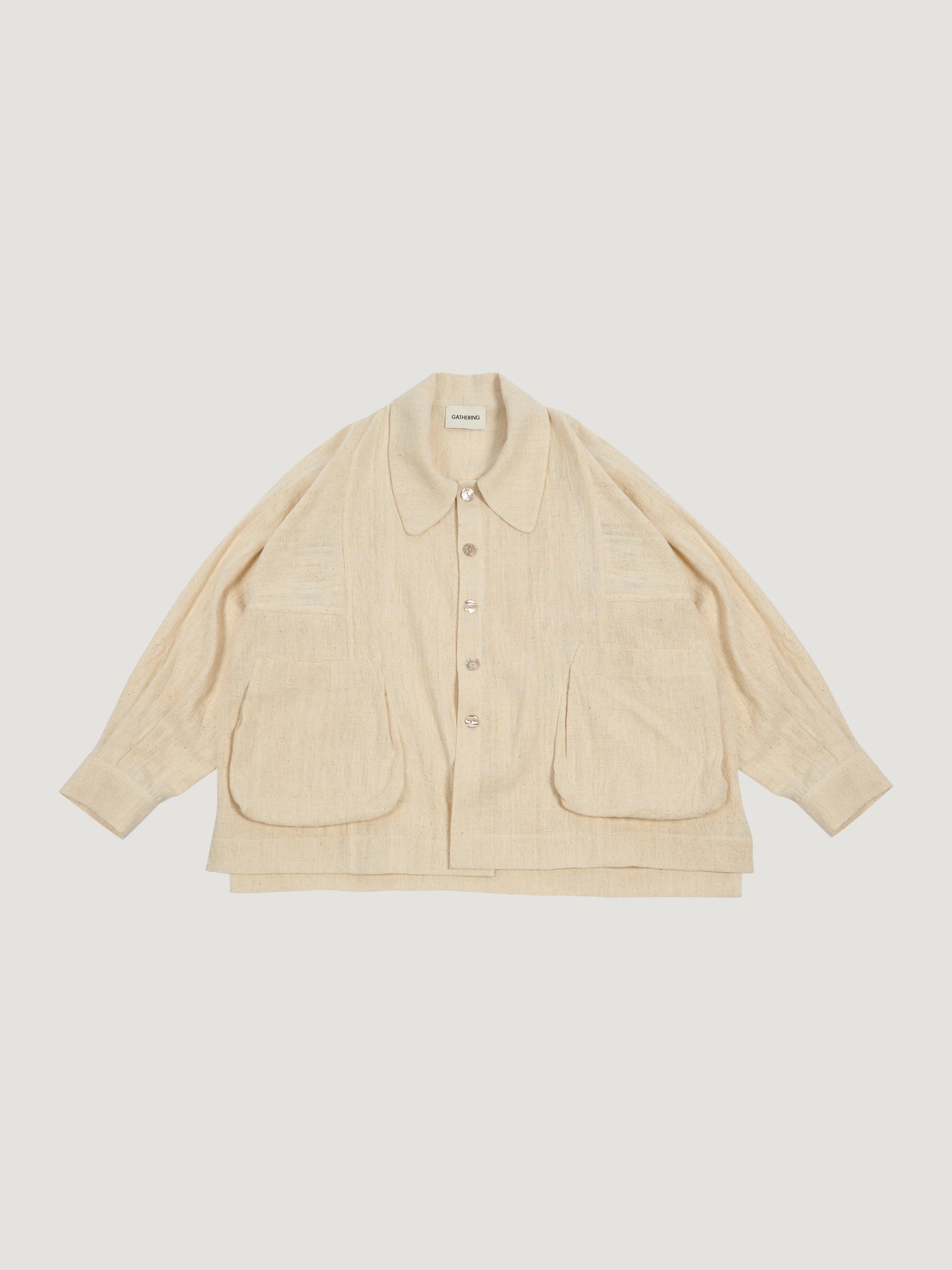 Farmer Jacket – Handwoven Kala Cotton – Beige