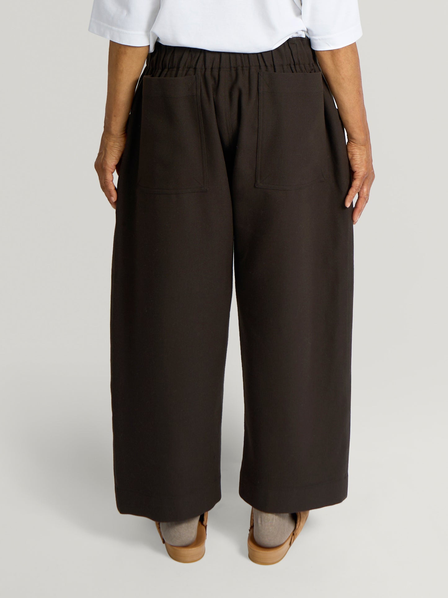 Farmer Pants – Boiled Wool – Dark Brown