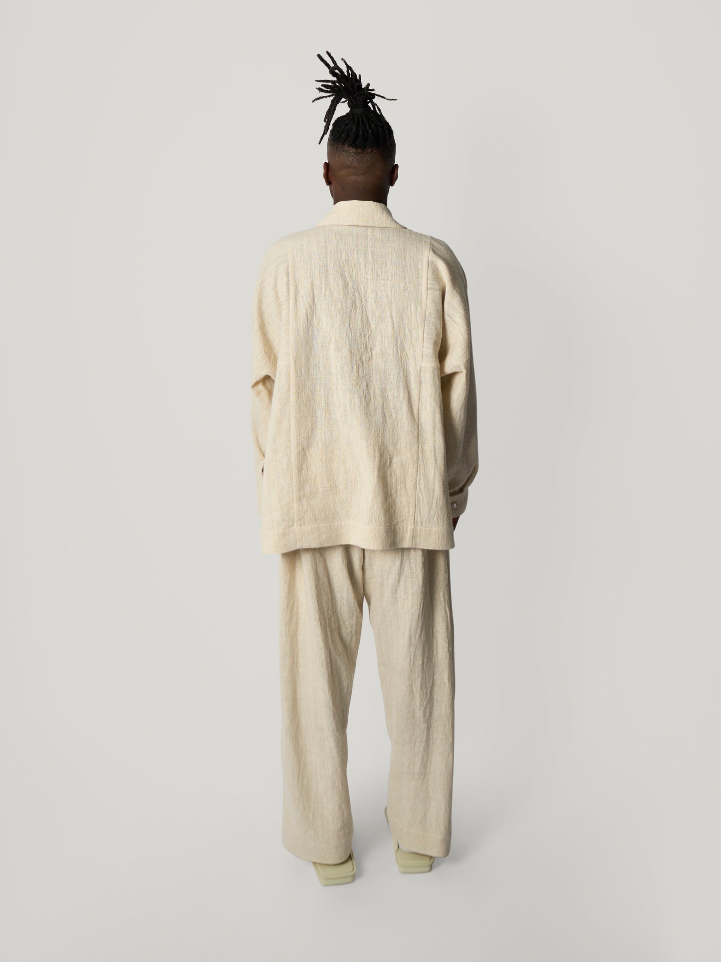 Farmer Jacket – Handwoven Kala Cotton – Beige