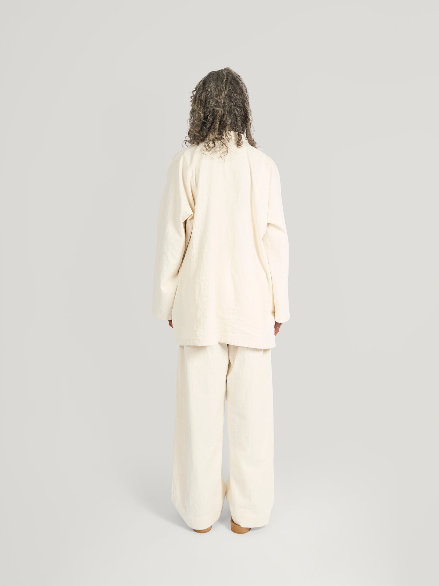 Farmer Pant – Herringbone Fuuai Cotton – Cream