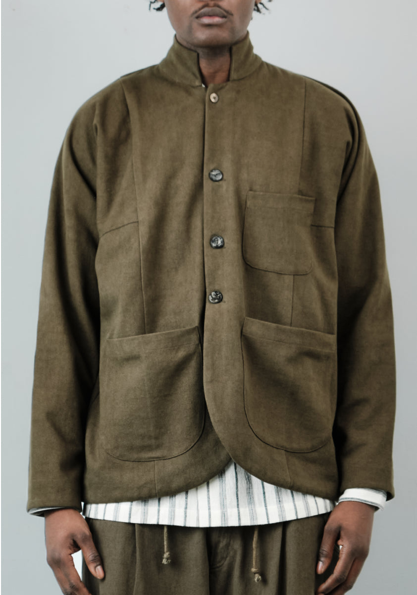 Fisherman Jacket – Naturally Dyed Drill Cotton – Green