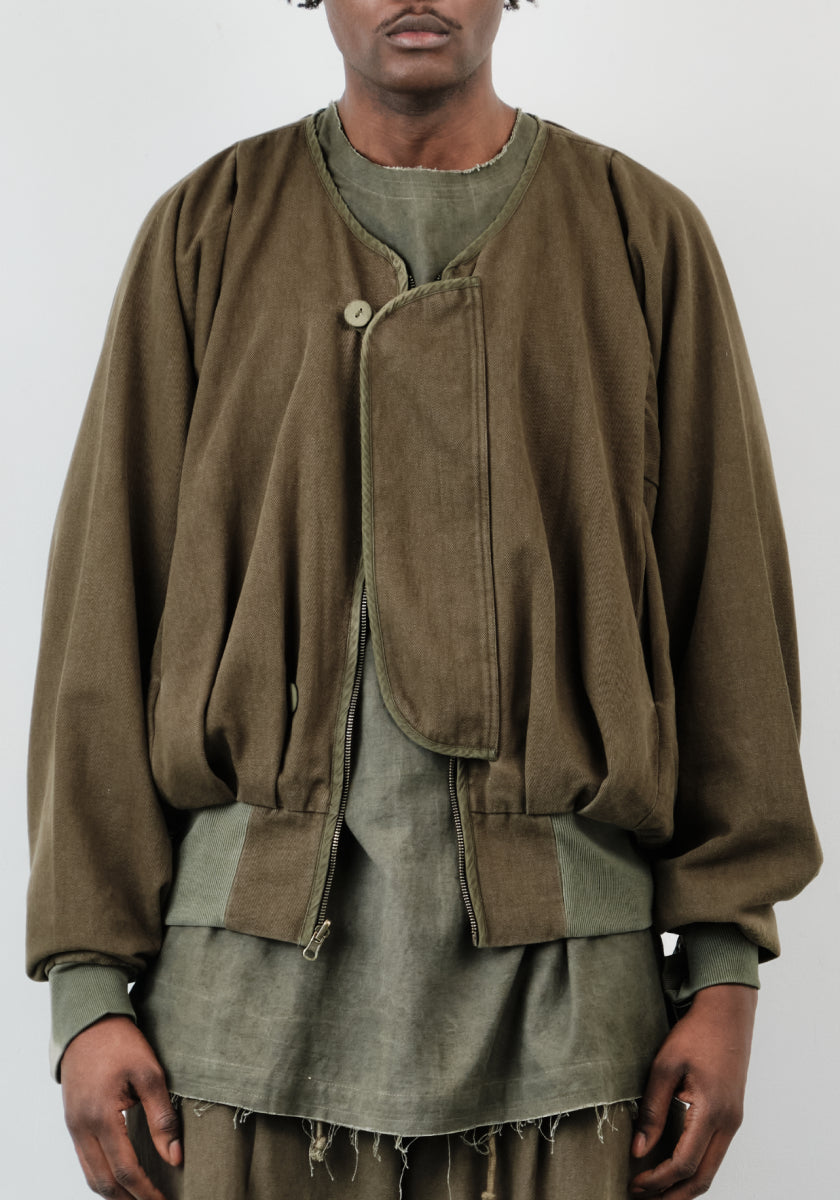 Roly Poly Jacket – Naturally Dyed Duck Canvas – Green