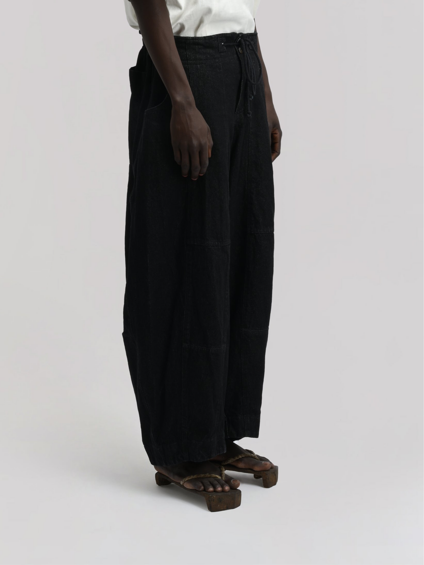 Fisherman Pant – Stonewashed Kojima Denim – Black