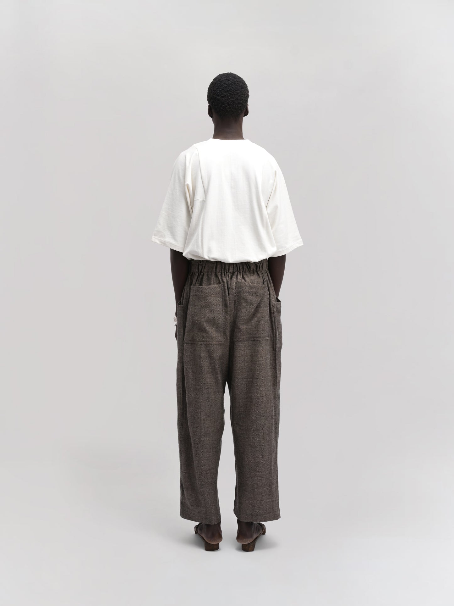 Farmer Pant – Handwoven Wool – Earthy Brown