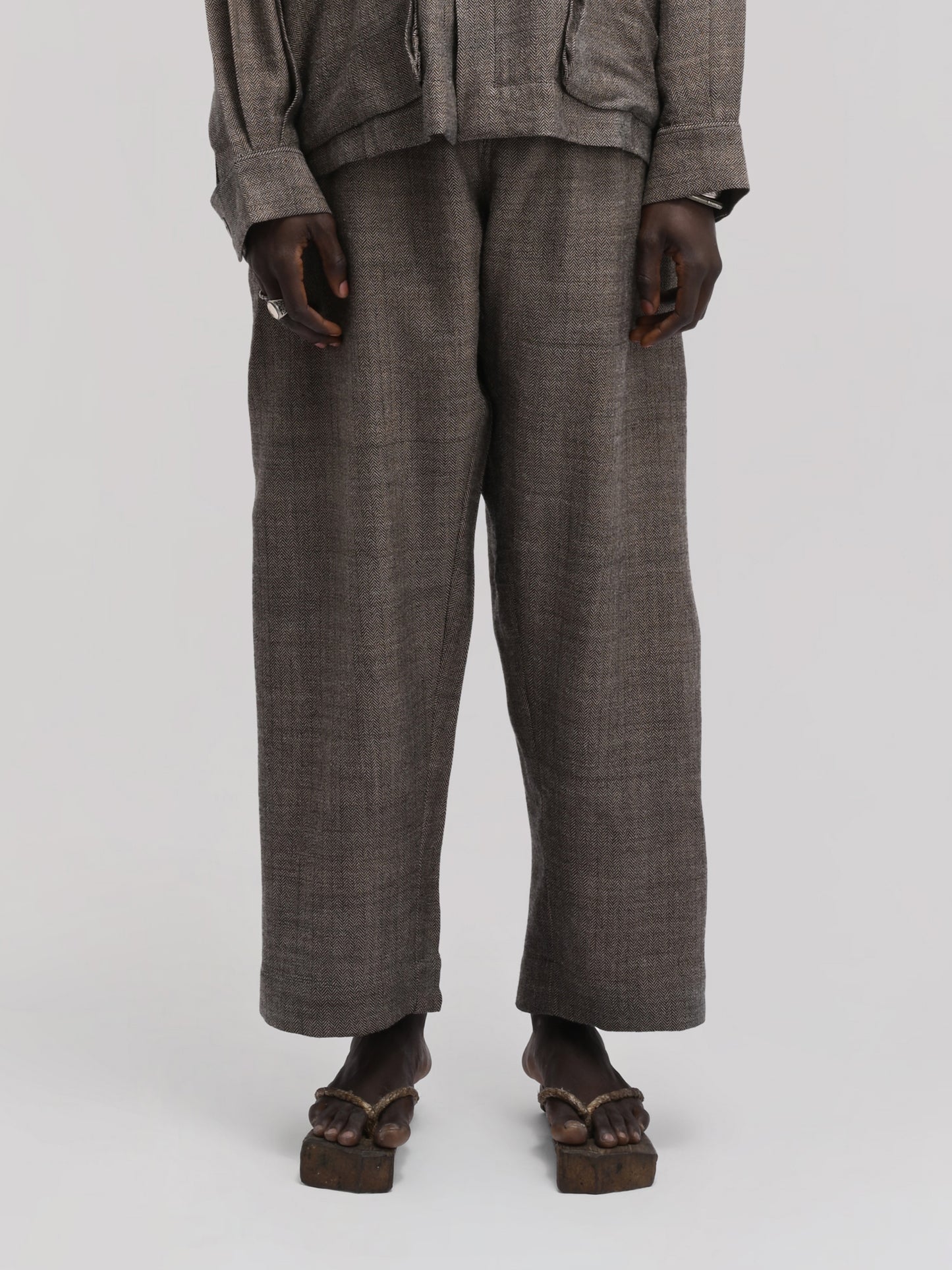 Farmer Pant – Handwoven Wool – Earthy Brown