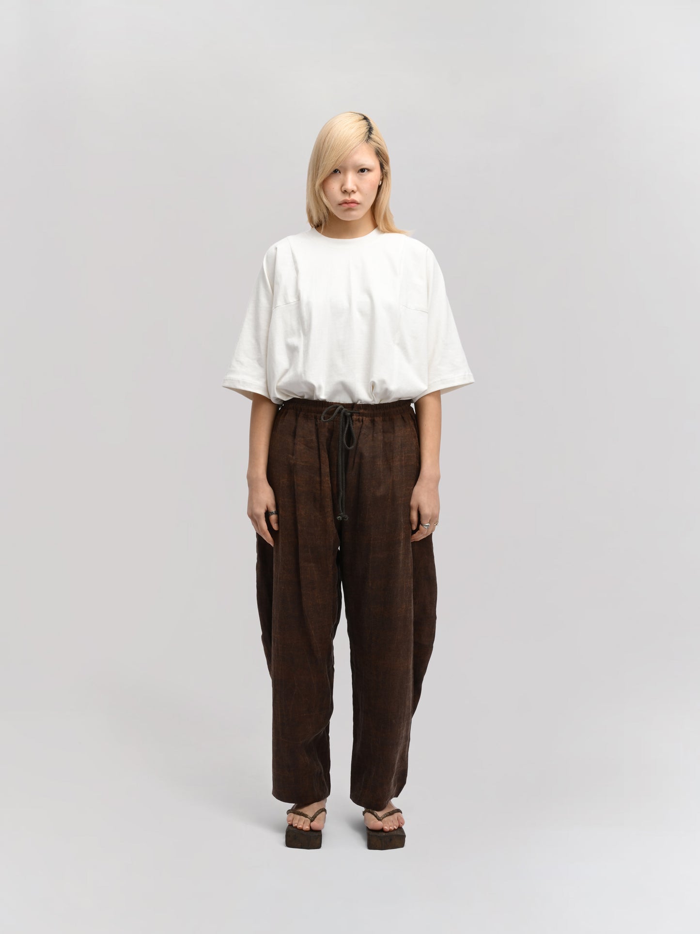 Beekeeper Pant – Mud-Dyed Ramie – Natural Brown