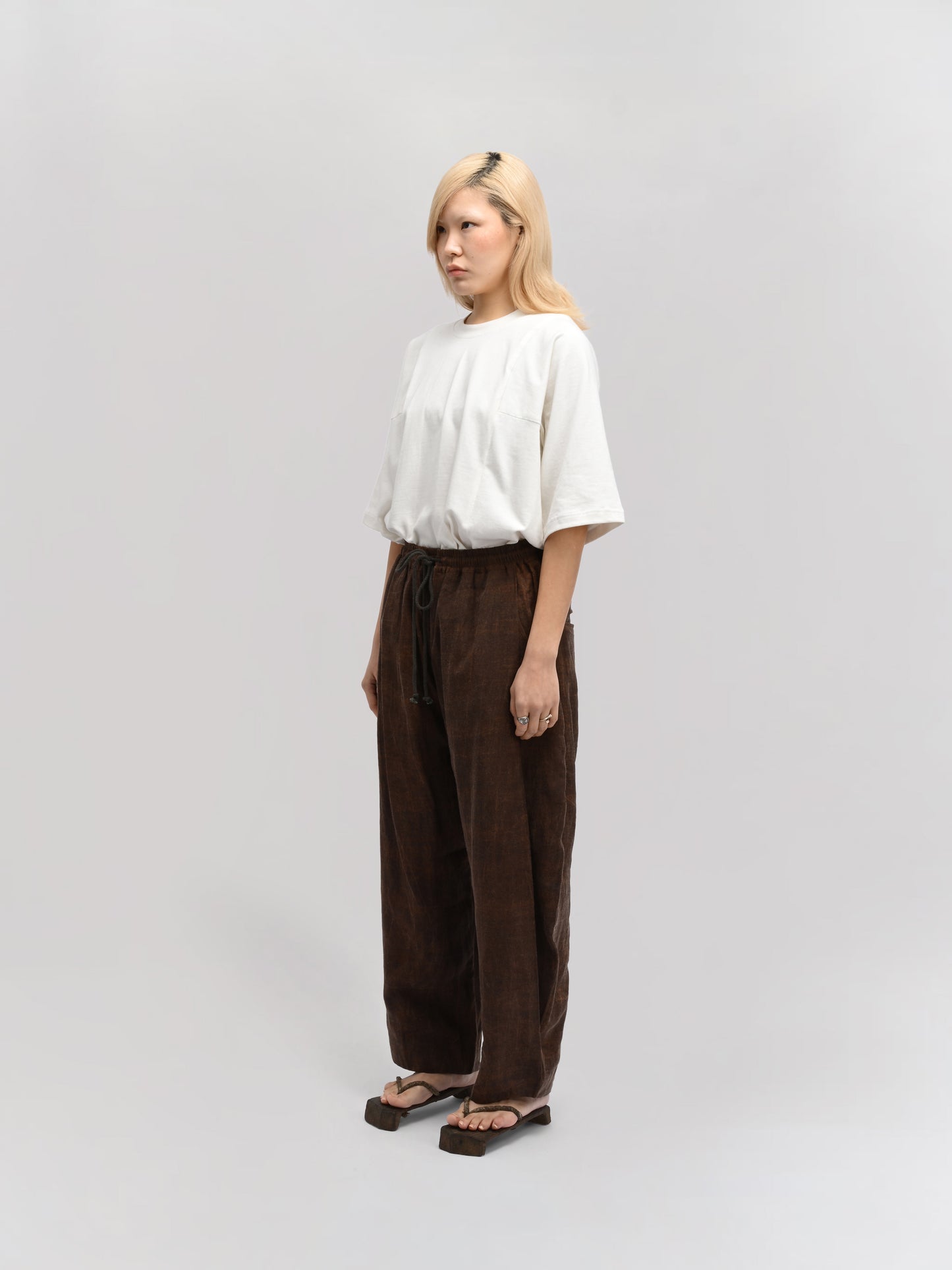 Beekeeper Pant – Mud-Dyed Ramie – Natural Brown