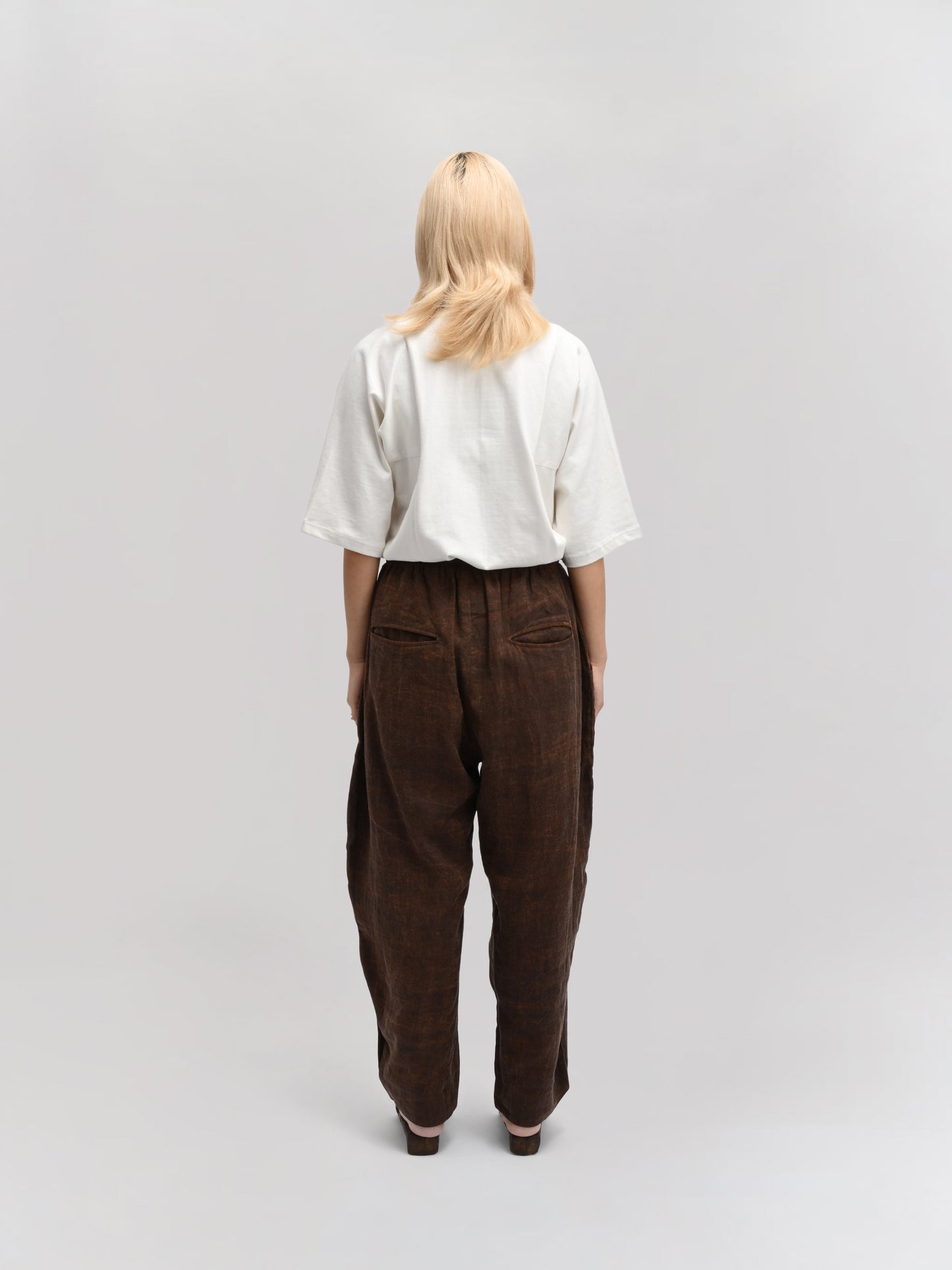 Beekeeper Pant – Mud-Dyed Ramie – Natural Brown