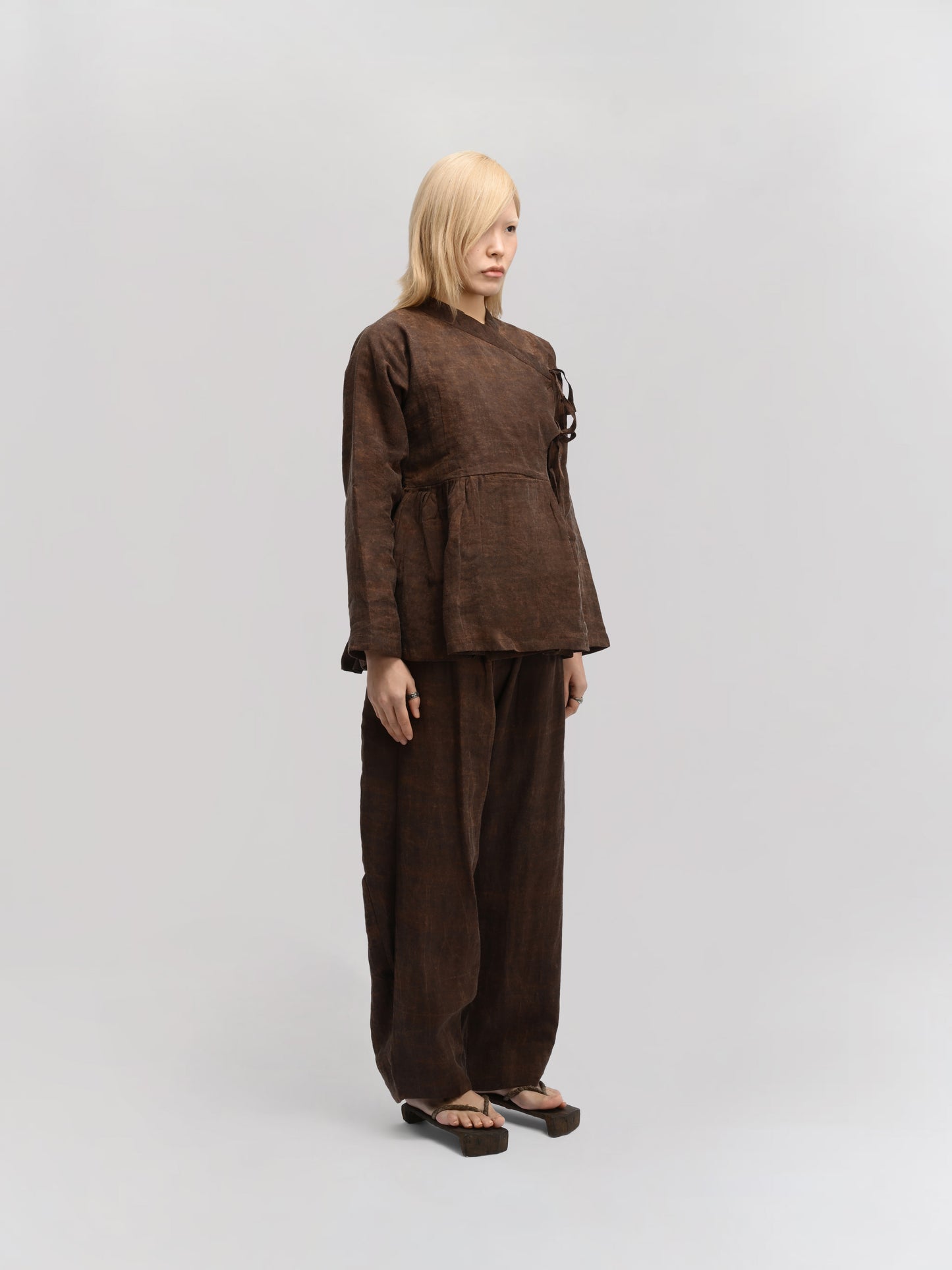 Beekeeper Pant – Mud-Dyed Ramie – Natural Brown