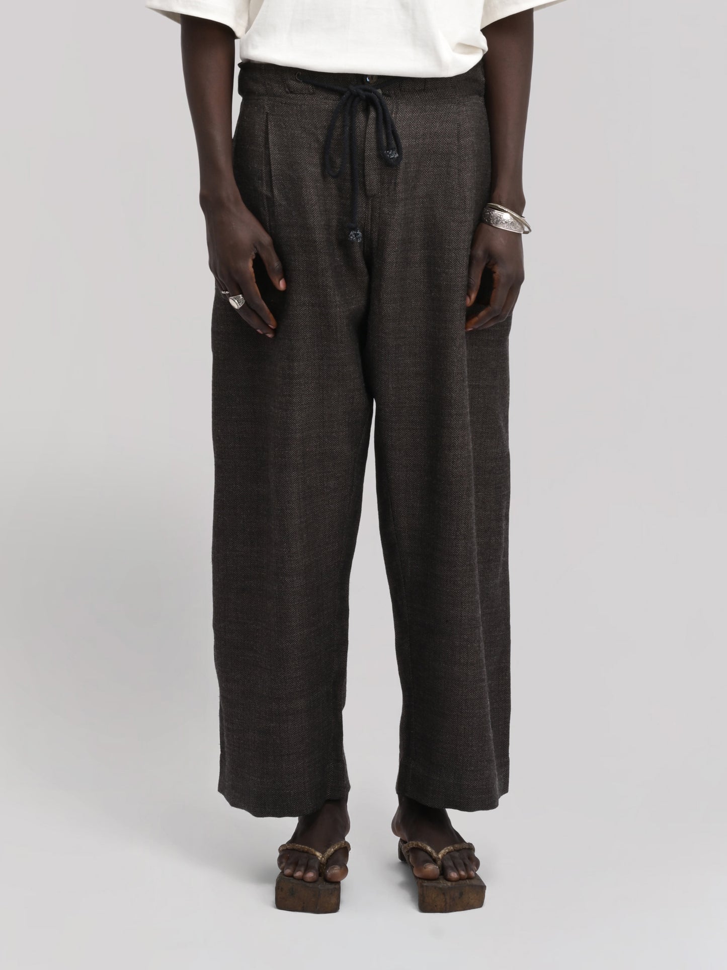 Farmer Pant – Handwoven Wool – Dark Brown