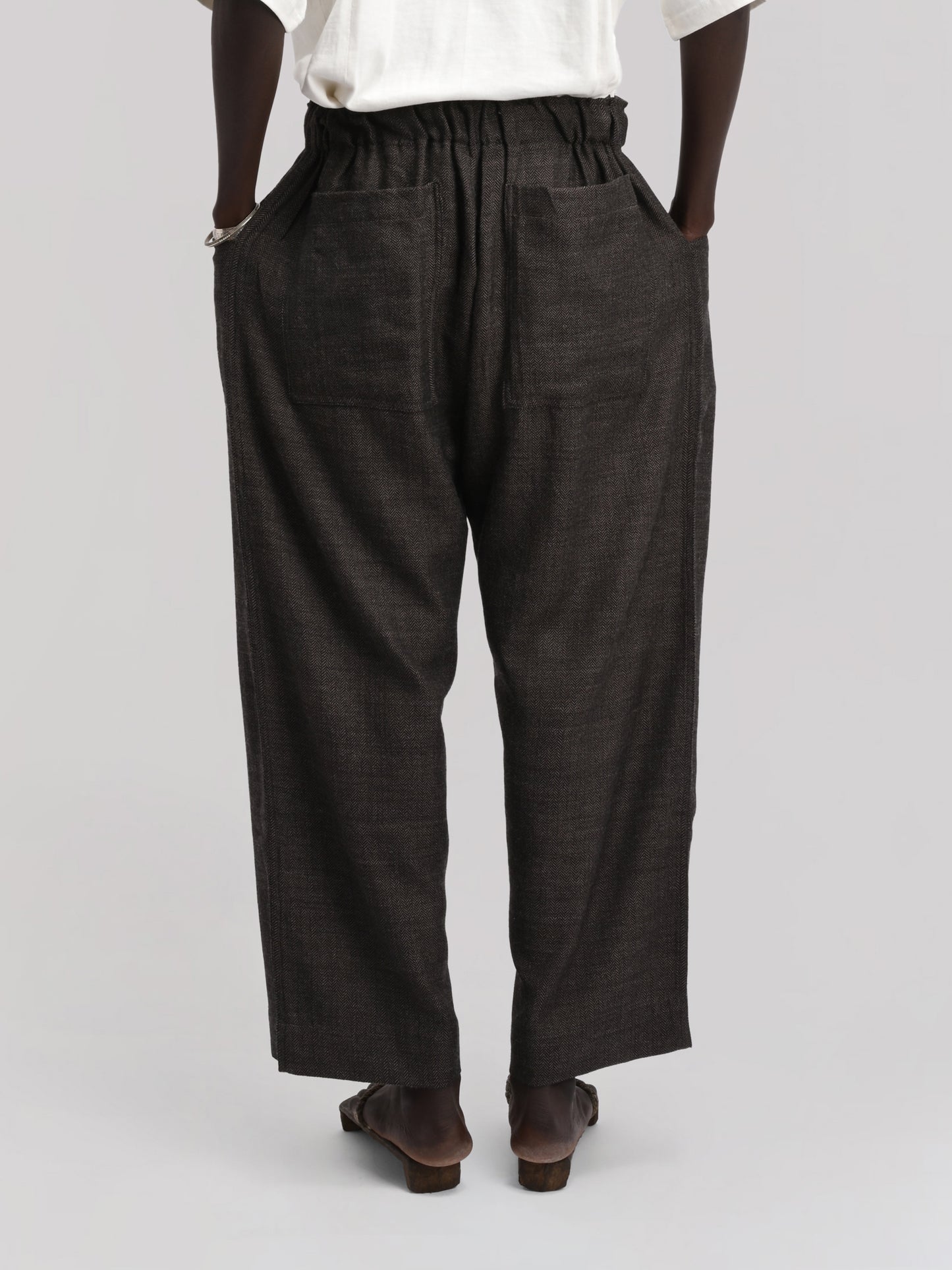 Farmer Pant – Handwoven Wool – Dark Brown