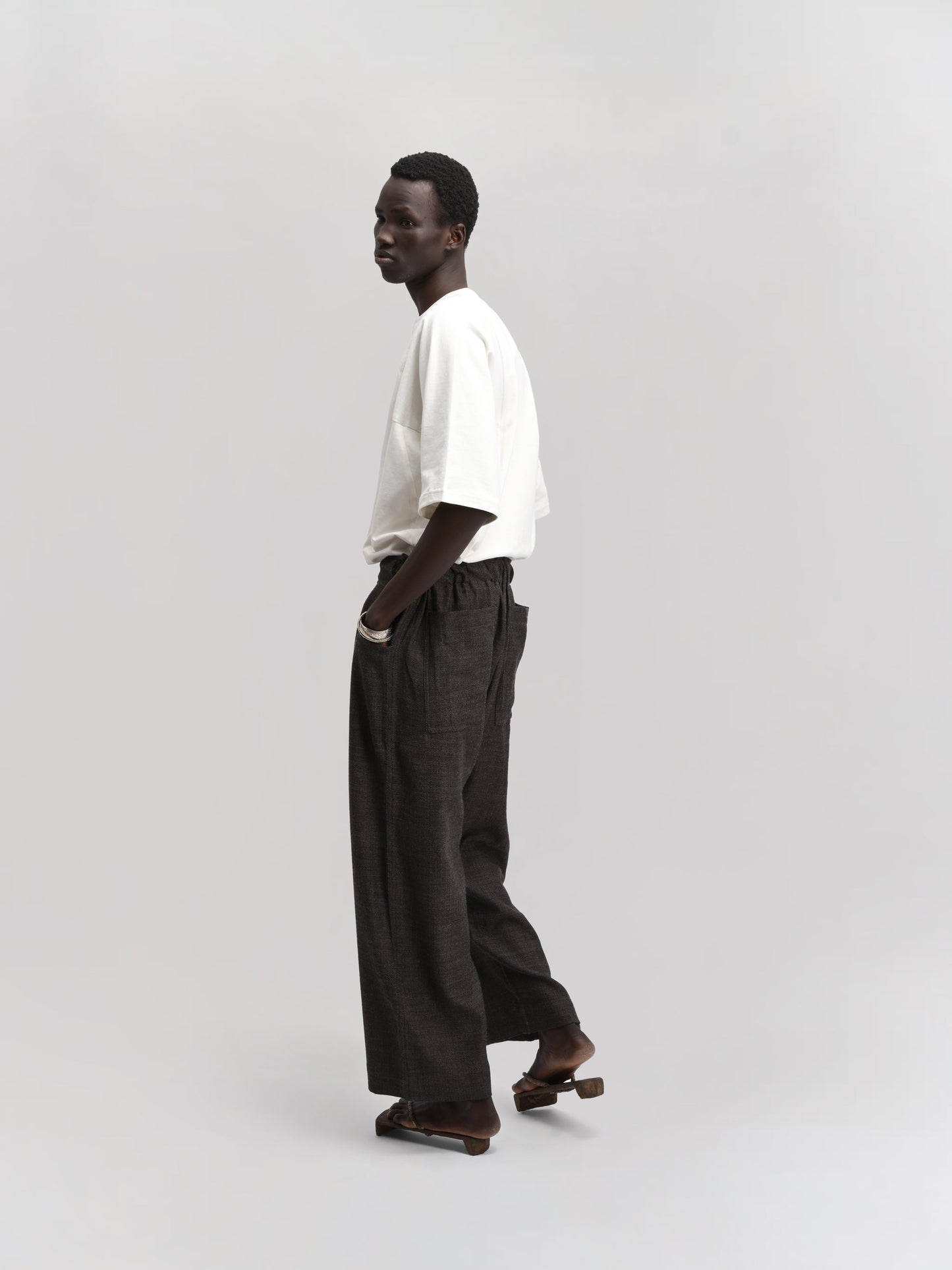Farmer Pant – Handwoven Wool – Dark Brown