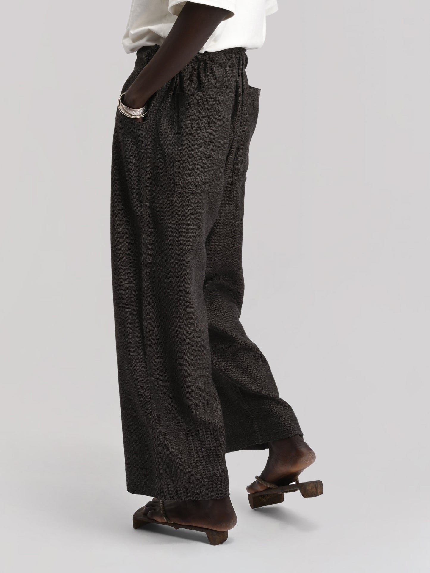 Farmer Pant – Handwoven Wool – Dark Brown