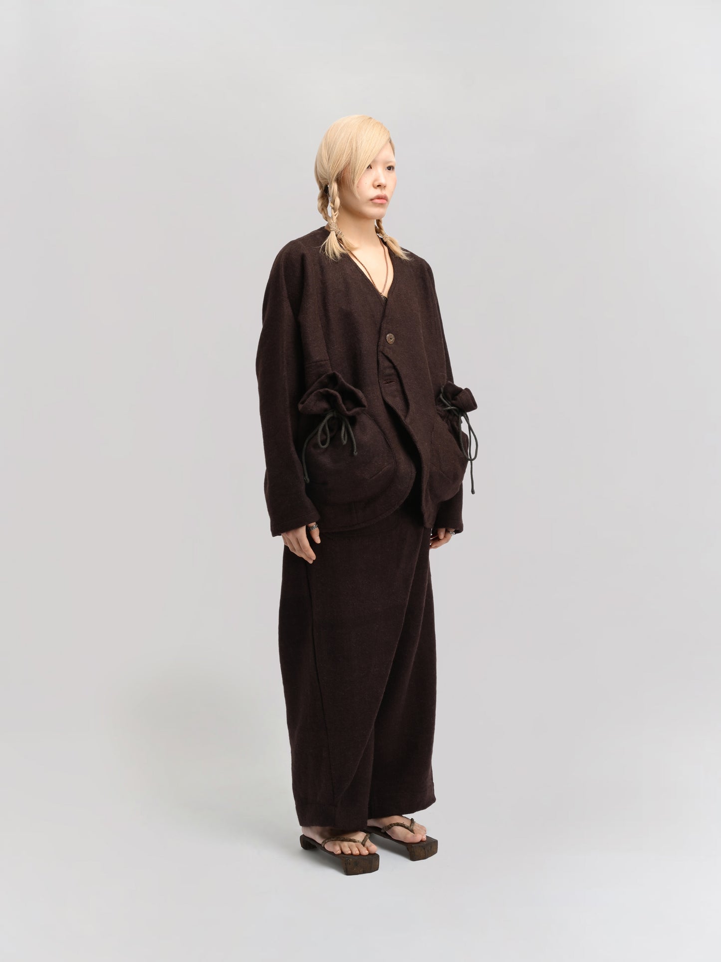 Beekeeper Jacket – Handwoven Yak Wool – Rich Brown