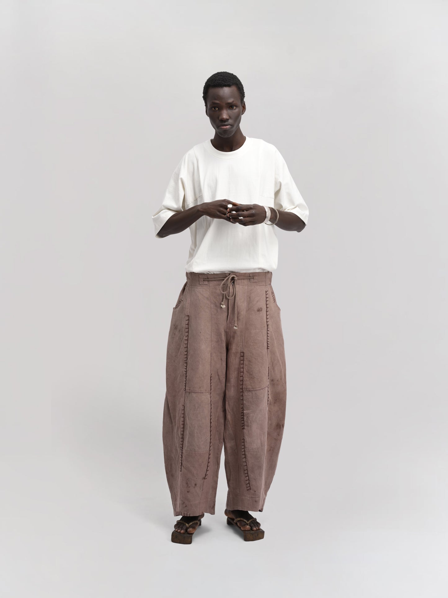 Fisherman Pant – Linen Cotton Blend – Clay Brown