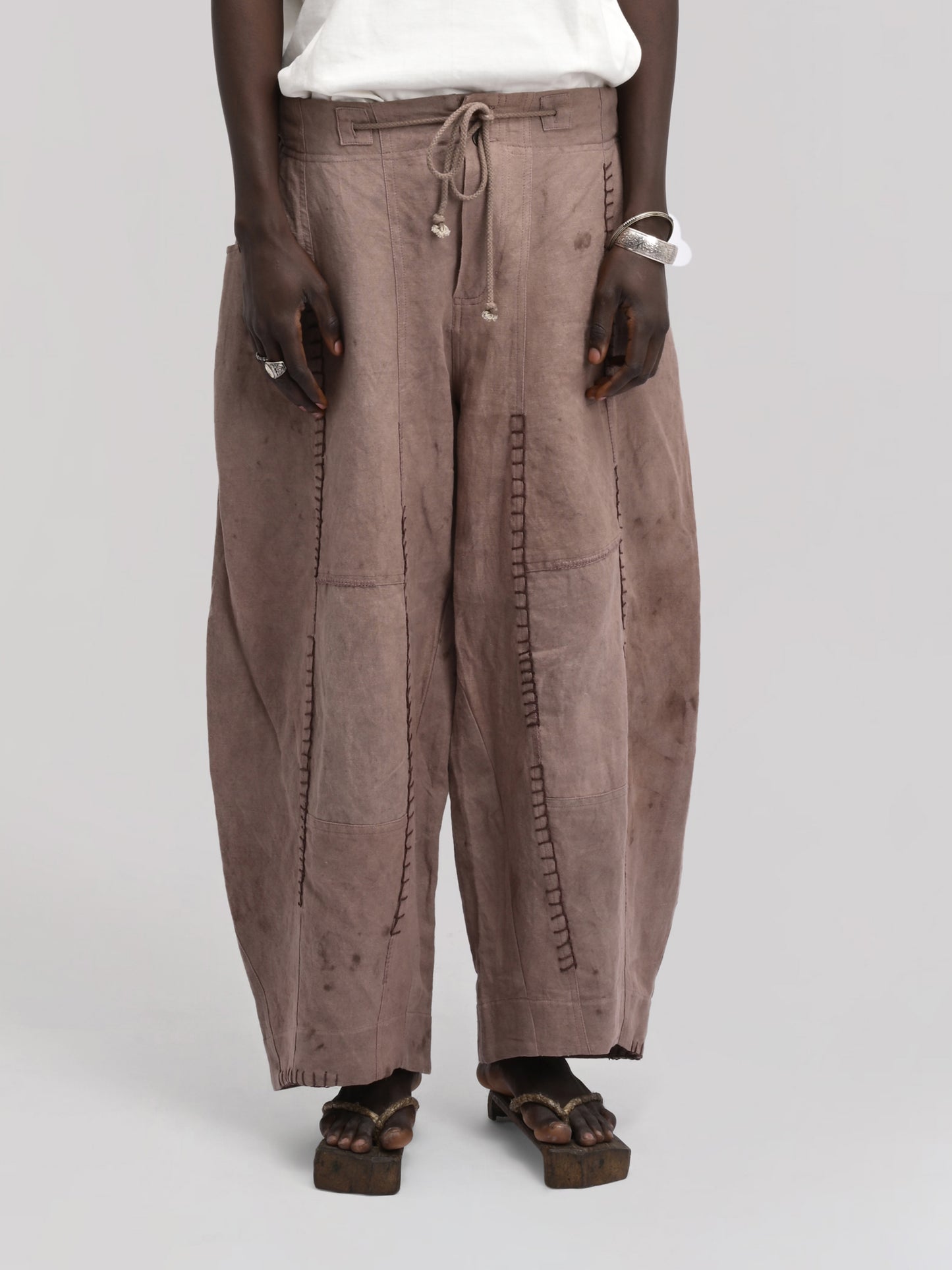 Fisherman Pant – Linen Cotton Blend – Clay Brown