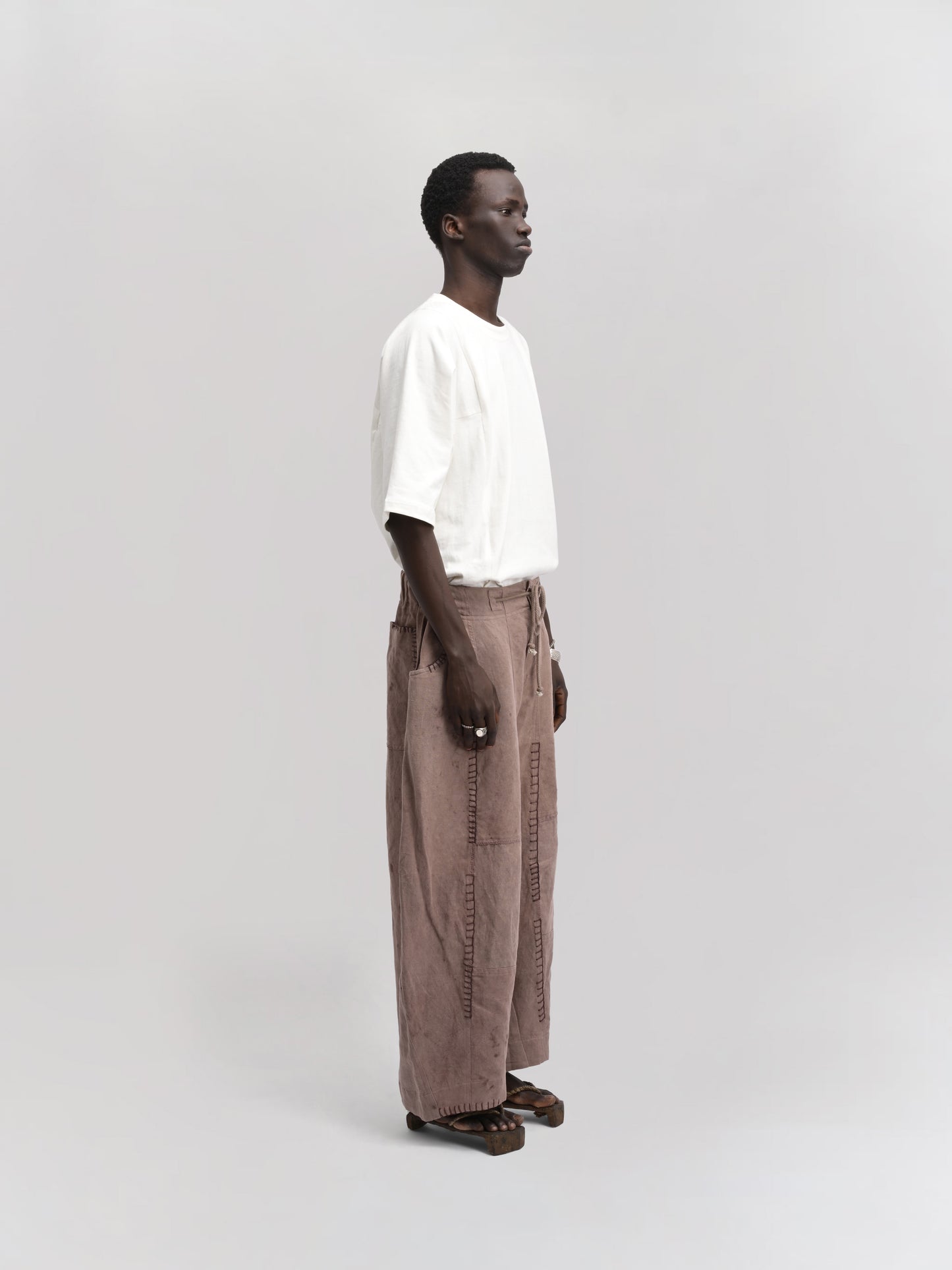 Fisherman Pant – Linen Cotton Blend – Clay Brown