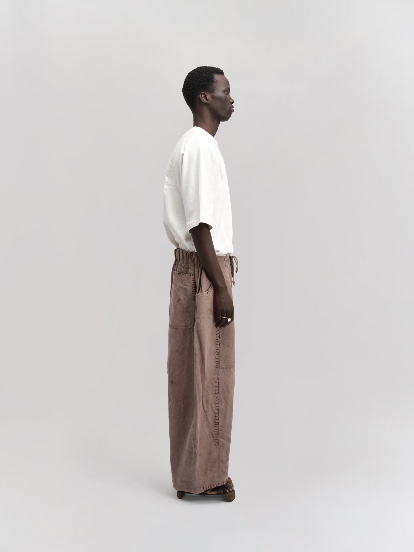 Fisherman Pant – Linen Cotton Blend – Clay Brown