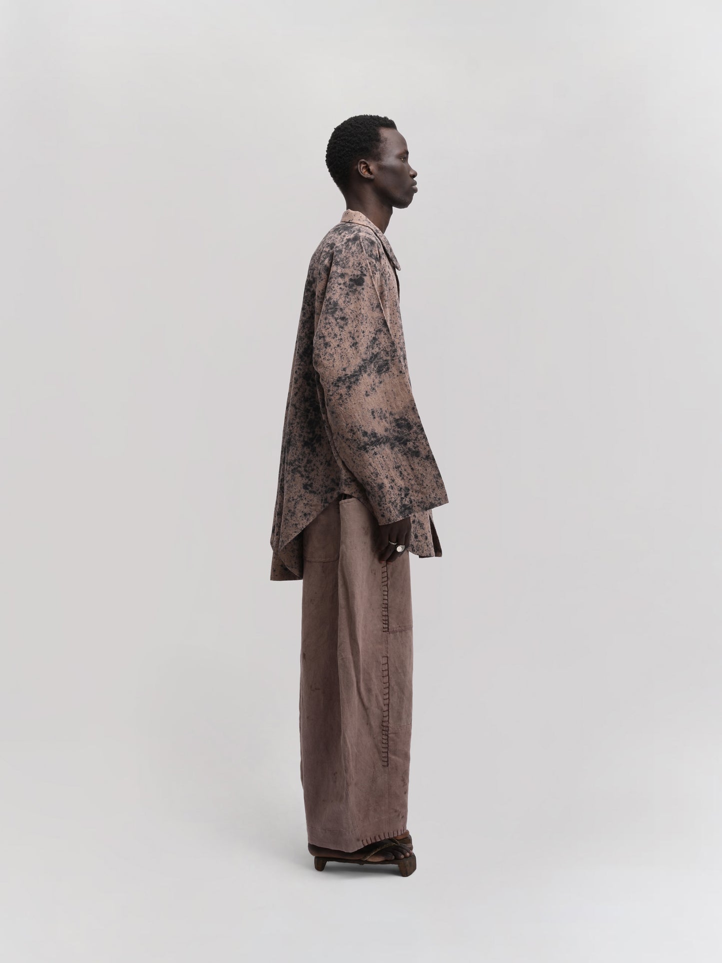 Farmer Shirt – Linen Cotton Blend - Black & Clay
