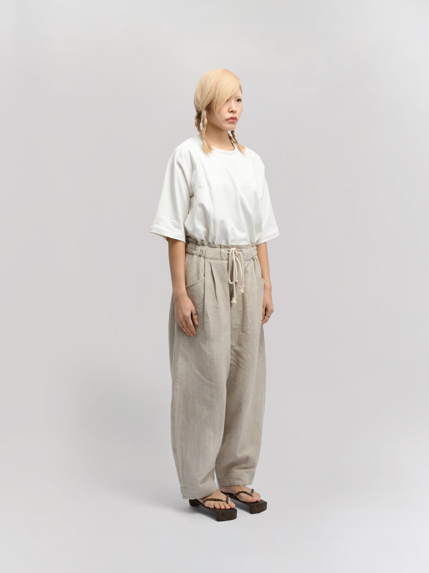 Sailor Pant – Linen Cotton Blend – Dyed Grey