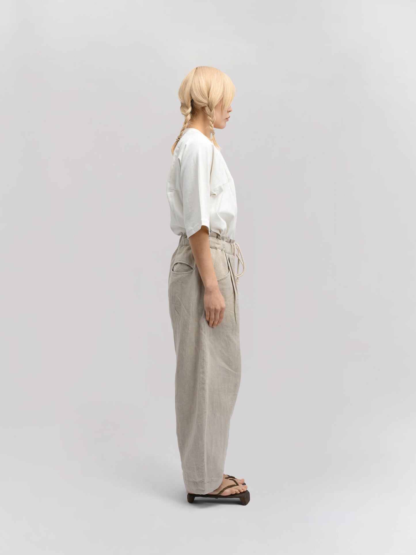 Sailor Pant – Linen Cotton Blend – Dyed Grey